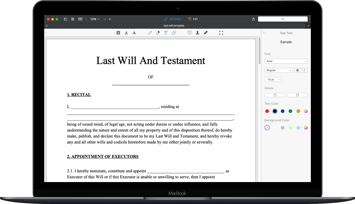 Last Will and Testament Form  Free Last Will Template